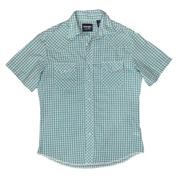 Wrangler Western Plaid Shirt M - Picture 2 of 7